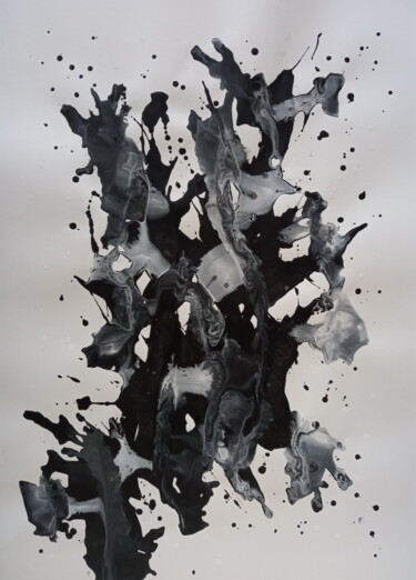 Картина под названием "Abstract #0120" - Yaroslav Teslenko, Подлинное произведение искусства, Акрил