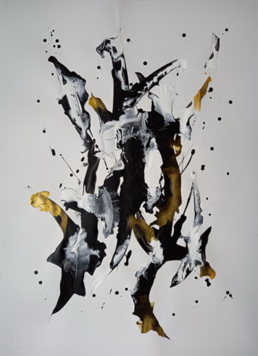 Картина под названием "Abstract #0123" - Yaroslav Teslenko, Подлинное произведение искусства, Акрил