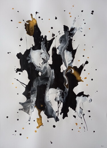 Картина под названием "Abstract 0130" - Yaroslav Teslenko, Подлинное произведение искусства, Акрил