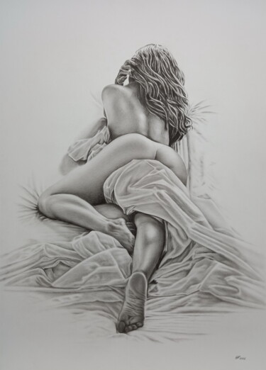 Painting titled "Nude #379" by Yaroslav Teslenko, Original Artwork, Oil