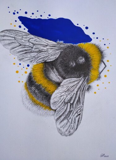 Peinture intitulée "Bee" par Yaroslav Teslenko, Œuvre d'art originale, Huile