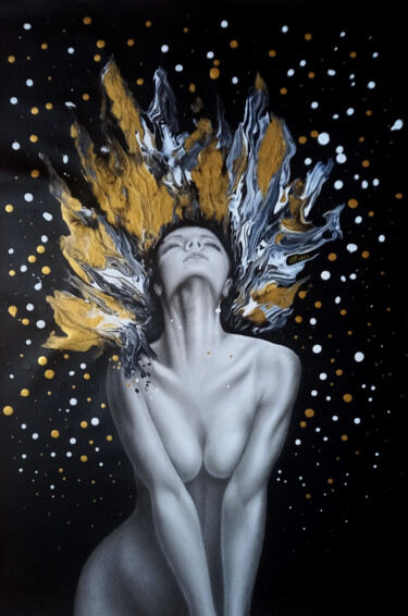 Картина под названием "Nude 384" - Yaroslav Teslenko, Подлинное произведение искусства, Масло