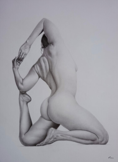 Peinture intitulée "Yoga 050" par Yaroslav Teslenko, Œuvre d'art originale, Huile