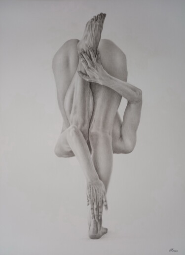 Pintura intitulada "Yoga 052" por Yaroslav Teslenko, Obras de arte originais, Óleo
