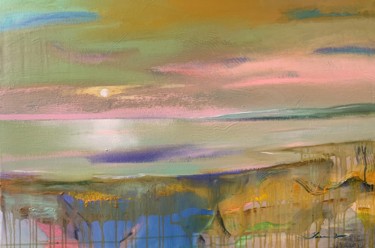 Pittura intitolato "Morning seascape" da Yaroslav Yasenev, Opera d'arte originale, Acrilico Montato su Telaio per barella in…