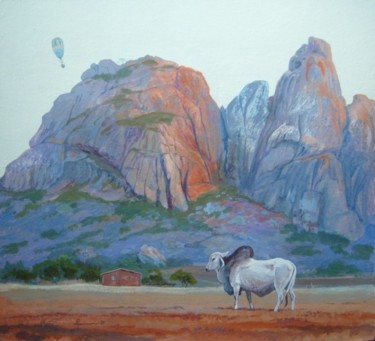 Картина под названием "Sobrevoando a Serra…" - Sergey Yarovoy, Подлинное произведение искусства, Масло