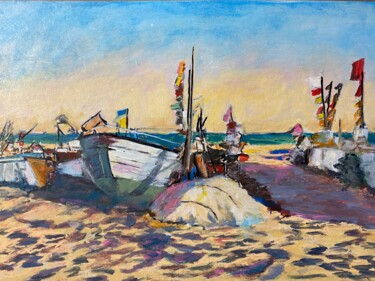 Pittura intitolato "Barcas," da Yarranz, Opera d'arte originale, Acrilico