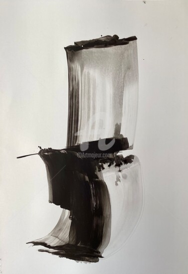 Dibujo titulada "Black and white" por Yasemin Inan, Obra de arte original, Acrílico