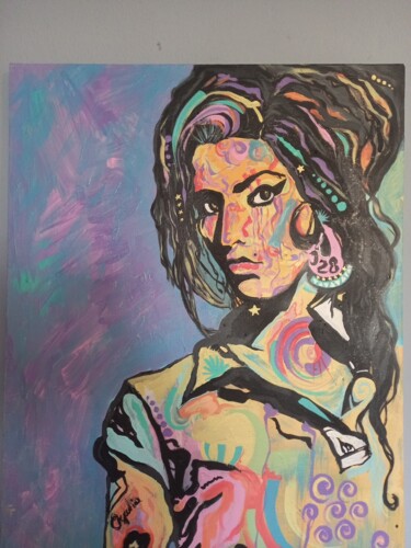 Картина под названием "Feeling like Amy" - Yasemin Nilüfer Ateş, Подлинное произведение искусства, Акрил