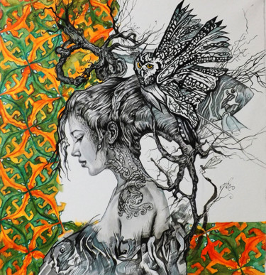Картина под названием "Flora" - Yaseneva Svetlana, Подлинное произведение искусства, Акрил
