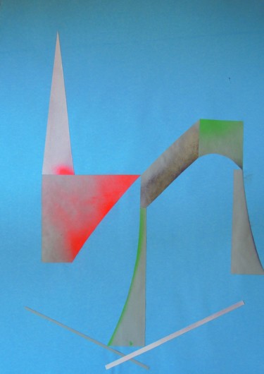 Malerei mit dem Titel "BRÜCKE" von Yasmin Alt, Original-Kunstwerk, Andere