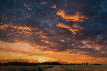 Photography titled "Sunset road" by Yasmina Baggili, Original Artwork, Digital Photography