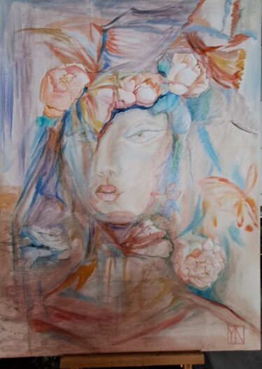 Картина под названием "Féerique" - Yasmina Naessens, Подлинное произведение искусства, Масло