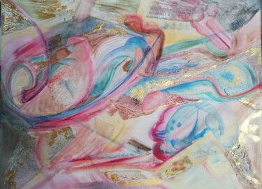 Malerei mit dem Titel "Pegasus en Bellerop…" von Yasmina Naessens, Original-Kunstwerk, Öl