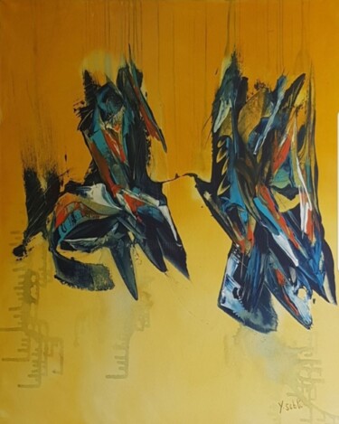 Pittura intitolato "Caballos" da Yasmina Sebti, Opera d'arte originale, Acrilico