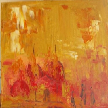 Malerei mit dem Titel "AUBE" von Yasmine Bloch, Original-Kunstwerk, Öl