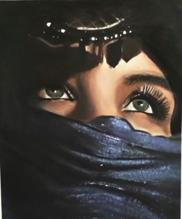 Peinture intitulée "The Arabian Princess" par Yasmine Giessa, Œuvre d'art originale, Huile