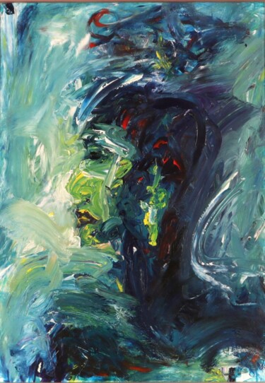 Painting titled "Profile 1986 (Signé…" by Yasmine V-W, Original Artwork