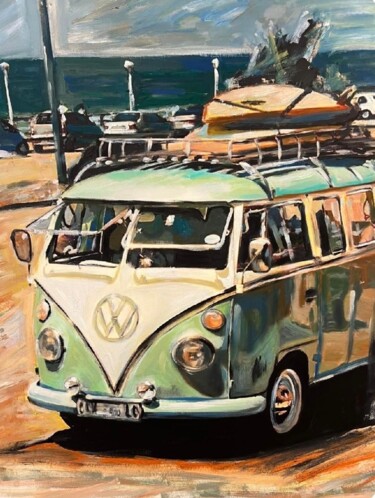 Pintura intitulada "Vintage Vagabond" por Yass, Obras de arte originais, Acrílico