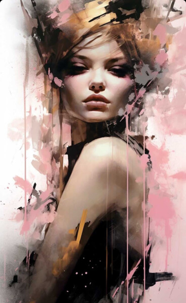 Картина под названием "Pink Roses" - Yass, Подлинное произведение искусства, Акрил