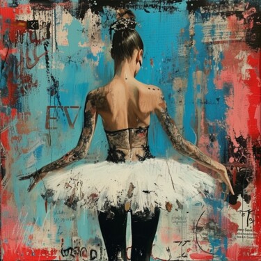 Painting titled "Ballet Dancer" by Yass, Original Artwork, Acrylic