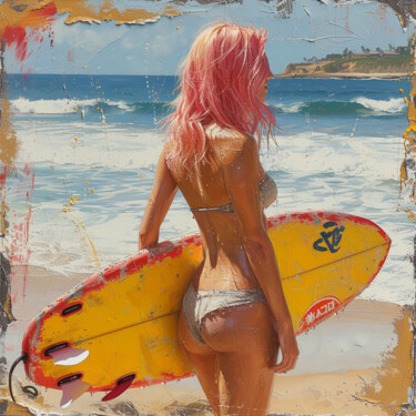 Картина под названием "Surfing Serenade" - Yass, Подлинное произведение искусства, Акрил