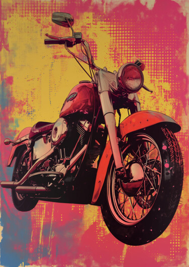 Картина под названием "Harley Davidson" - Yass, Подлинное произведение искусства, Акрил