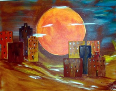Peinture intitulée "city" par Art-Is, Œuvre d'art originale