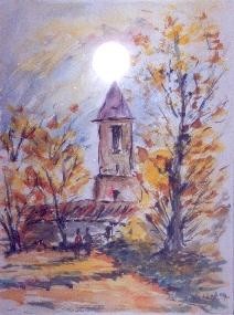 Painting titled "Kapelle" by Art-Is, Original Artwork