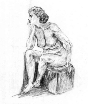 Painting titled "Femme nue" by Art-Is, Original Artwork