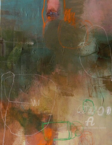 Malerei mit dem Titel "Provence" von Yasuko Okamoto, Original-Kunstwerk, Acryl