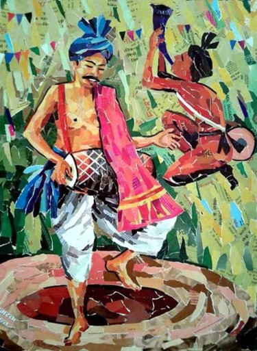 Malerei mit dem Titel "celebration" von Yatindra Mahobe, Original-Kunstwerk, Andere