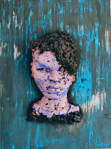 Sculpture titled "HOMMAGE" by Yavo, Original Artwork, Acrylic Mounted on Wood Stretcher frame
