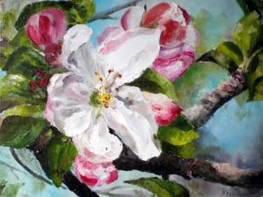 Картина под названием "Цветение яблони" - Yavorivskiy Alexander, Подлинное произведение искусства, Масло