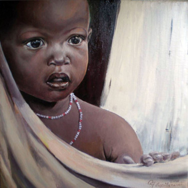 Ζωγραφική με τίτλο "Африка. Малыш." από Yavorivskiy Alexander, Αυθεντικά έργα τέχνης, Λάδι