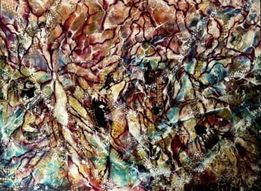 Pittura intitolato "IN VIVO - REMEMBER" da Yaz Tazi, Opera d'arte originale, Collages Montato su Telaio per barella in legno