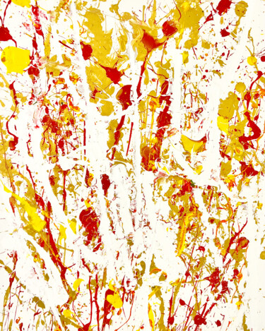 Ζωγραφική με τίτλο "Colorful Abstract 1" από Yba Paye Rose, Αυθεντικά έργα τέχνης, Ακρυλικό