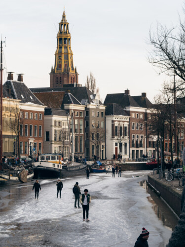 Fotografia intitolato "Groningen On Ice" da Yc Captures, Opera d'arte originale, Fotografia digitale