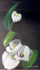 Painting titled "Arums" by Ycrina, Original Artwork