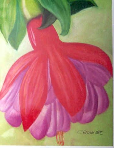 Painting titled "Fuschia" by Ycrina, Original Artwork