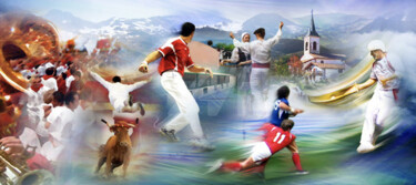 Folklore du Sud Ouest sports et Traditions Arts numériques intitulée "Folklore du Sud Oue…" par Ydan Sarciat, Œuvre d'art originale, Autre