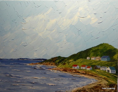Painting titled "En Gaspésie quand i…" by Yves Downing, Original Artwork, Acrylic