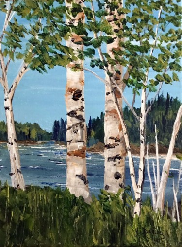 Peinture intitulée "Le vent se lève" par Yves Downing, Œuvre d'art originale, Acrylique Monté sur Châssis en bois