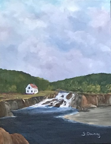 Peinture intitulée "Rivière Madeleine" par Yves Downing, Œuvre d'art originale, Acrylique Monté sur Châssis en bois