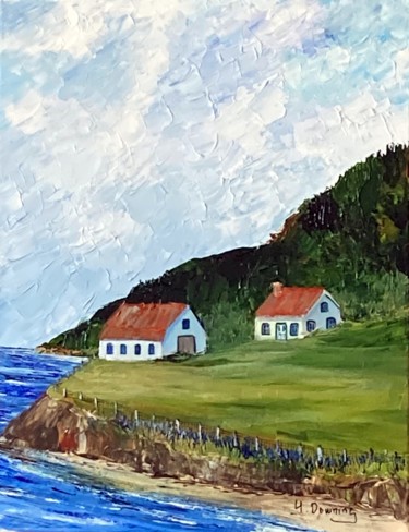belle journée au Ruisseau-à-Rebours Peinture intitulée "belle journée au Ru…" par Yves Downing, Œuvre d'art originale, Acrylique Monté sur Châssis