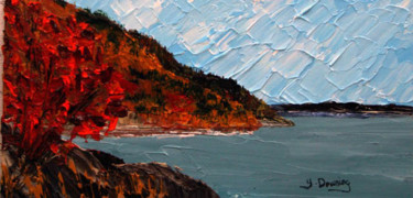 Peinture intitulée "La côte de Charlevo…" par Yves Downing, Œuvre d'art originale, Acrylique