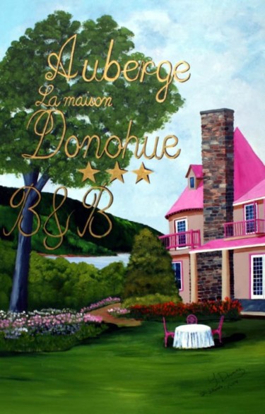 Peinture intitulée "La maison Donohue" par Yves Downing, Œuvre d'art originale