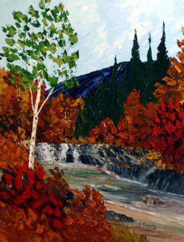 Peinture intitulée "Le ruisseau" par Yves Downing, Œuvre d'art originale, Acrylique Monté sur Châssis en bois