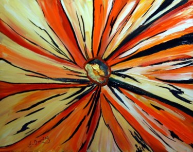 Peinture intitulée "L'étrange courgette" par Yves Downing, Œuvre d'art originale