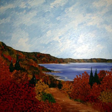 Painting titled "Si Charlevoix m'éta…" by Yves Downing, Original Artwork, Acrylic